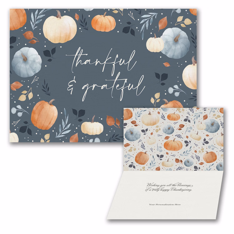 Pumpkin Thanks Thanksgiving Card