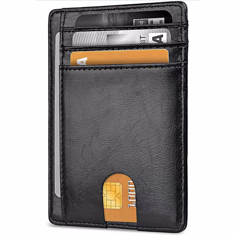 Manmade Leather Slim Wallet