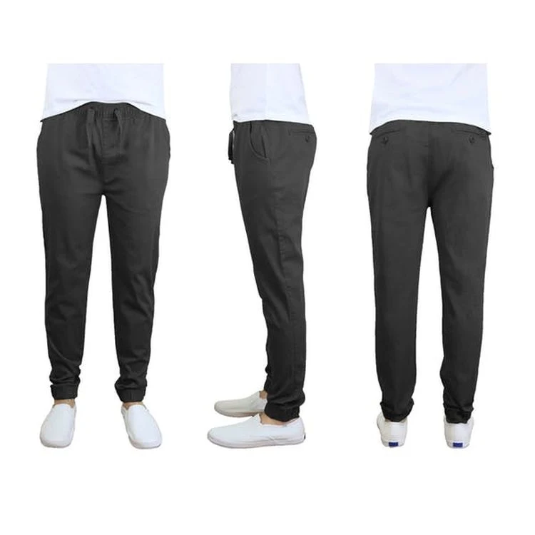 Men's Stretch Twill Joggers - S-2X Black 1