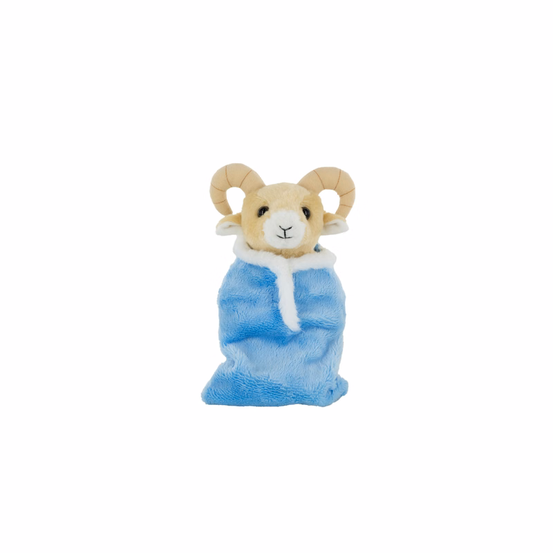 Plush Ram with a Sleeping Bag
