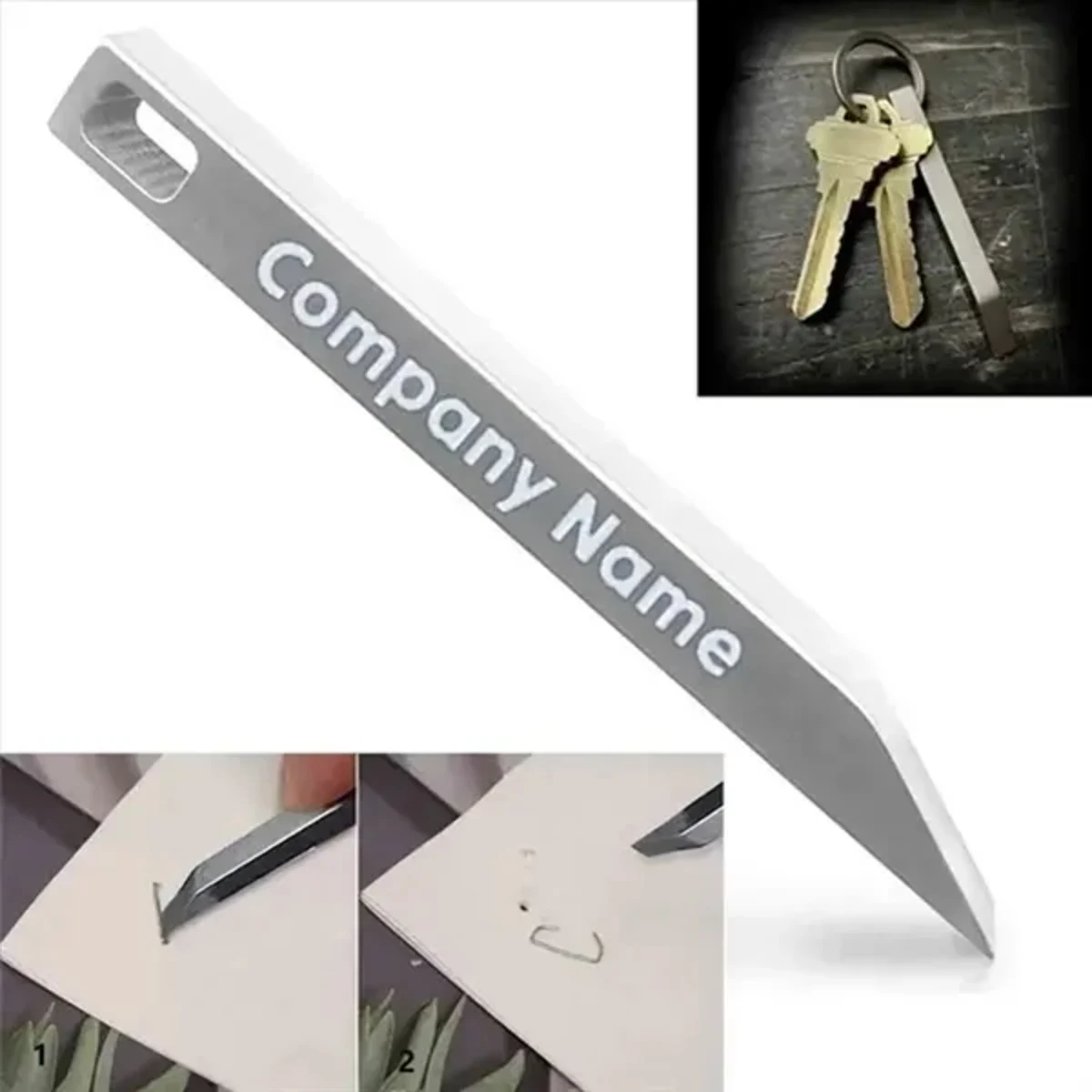 Stainless Steel EDC Pry Bar Keychain
1