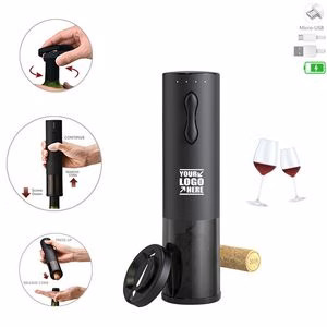 Mini Metal Rechargeable Automatic Electric Wine Opener With Foil Cutter