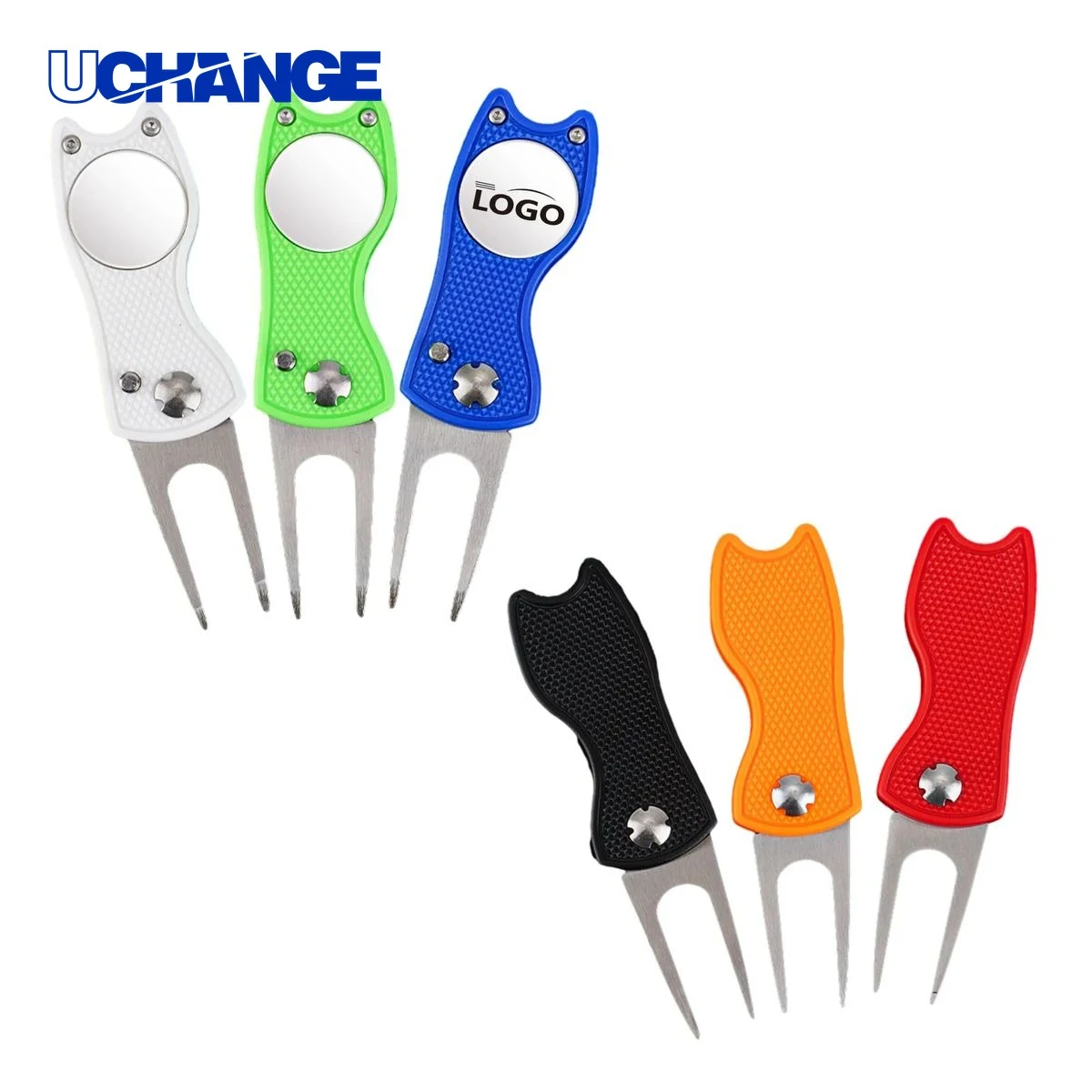 Foldable Golf Divot Repair Fork 1