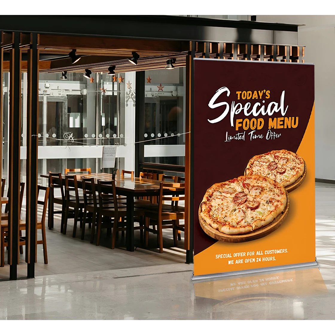 Silverstep 48" x 80" Retractable Banner Stand (Graphic only) 1