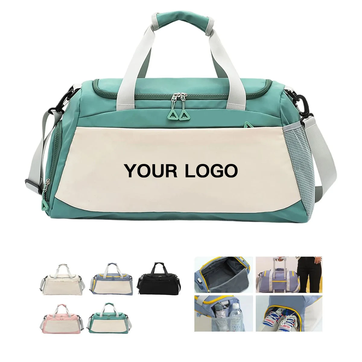 Oxford Sports Tote with Durable Handles and Big Capacity, custom tote bag with logo imprint 1