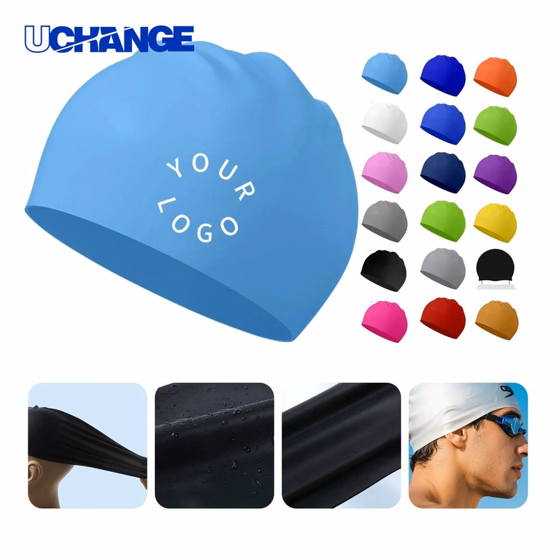 High Elastic Silicone Swim Cap Headwear for Pool Training