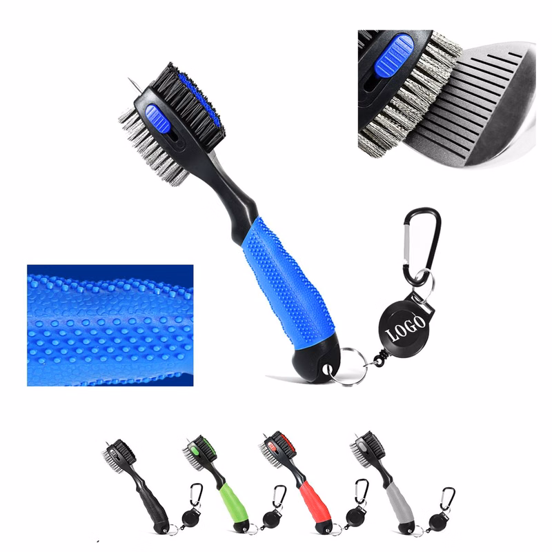 Promotional PP Golf Club Cleaning Brush With Custom Single-Color Logo Printing