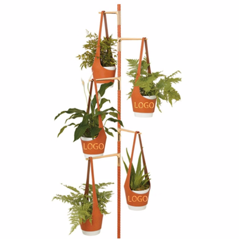 Indoor Leather Hanging Flower Pot
