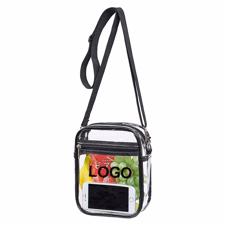 Small Clear PVC Stadium Bag Adjustable Strap Shoulder Bags