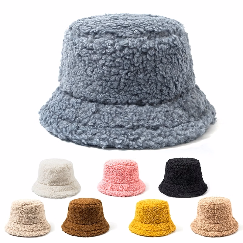 Lambs Wool Bucket Hat for Womens & Cute Girls