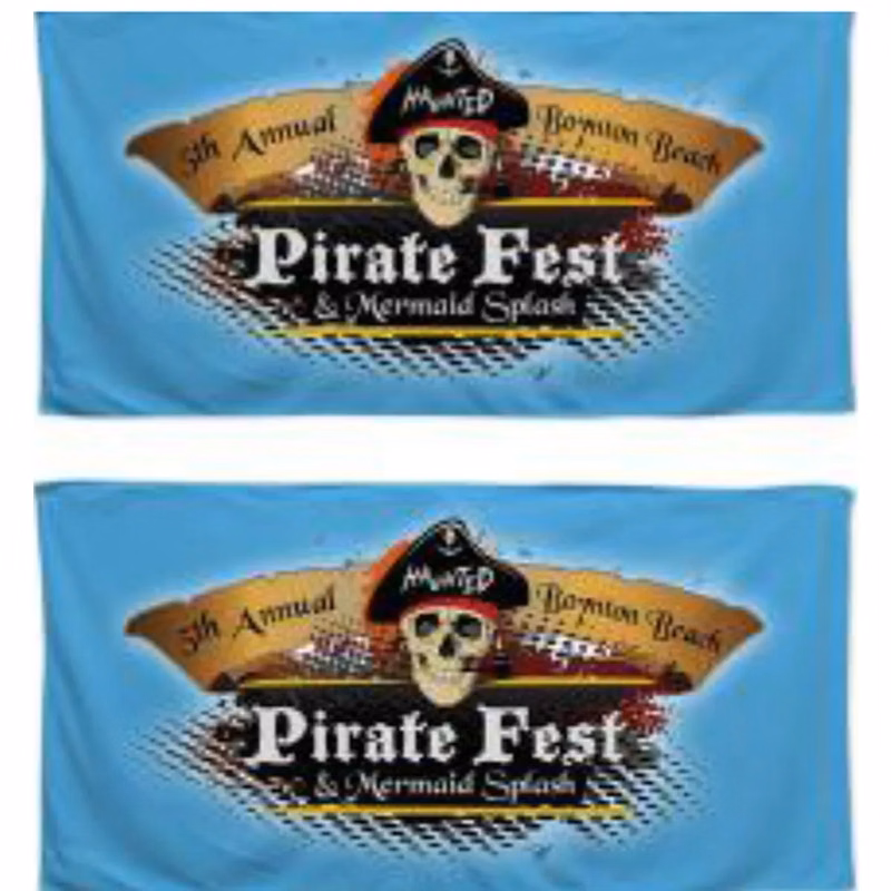 Promo Sublimated Microfiber Terry Beach Towel, Front/Back