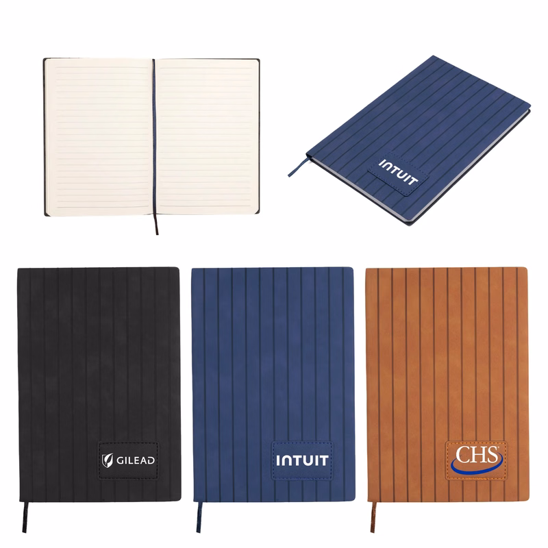 PrimeMark A5 Stripe-Embossed Journal