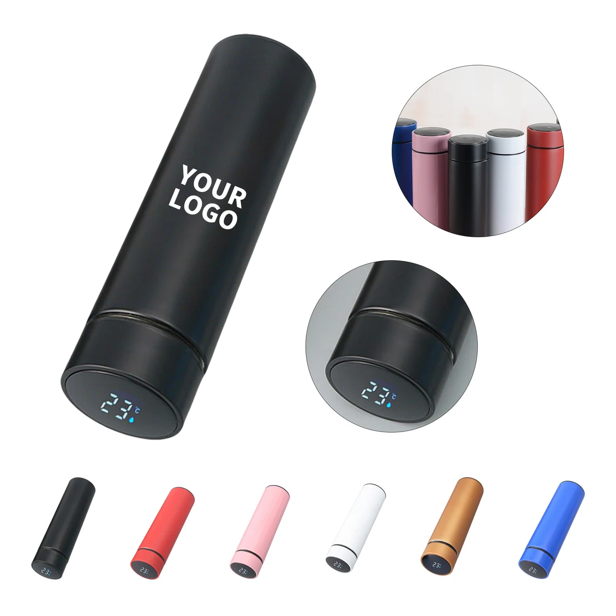 17oz Stainless Steel Vacuum Thermos With Temperature Display 1