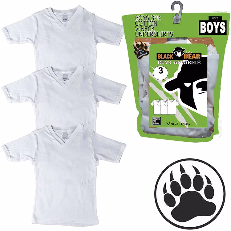 Toddler Boys' Undershirts - White 4T 3 Pack