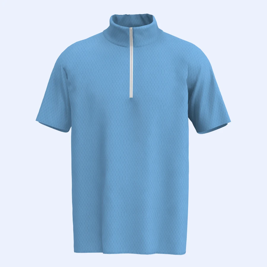 Short sleeve 1/4 Zip Cadet Collar Pullover, custom hoodie or sweatshirt with logo imprint 1