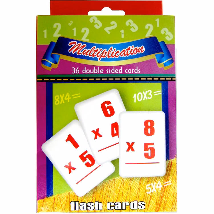 Multiplication Flash Cards - 36 Cards