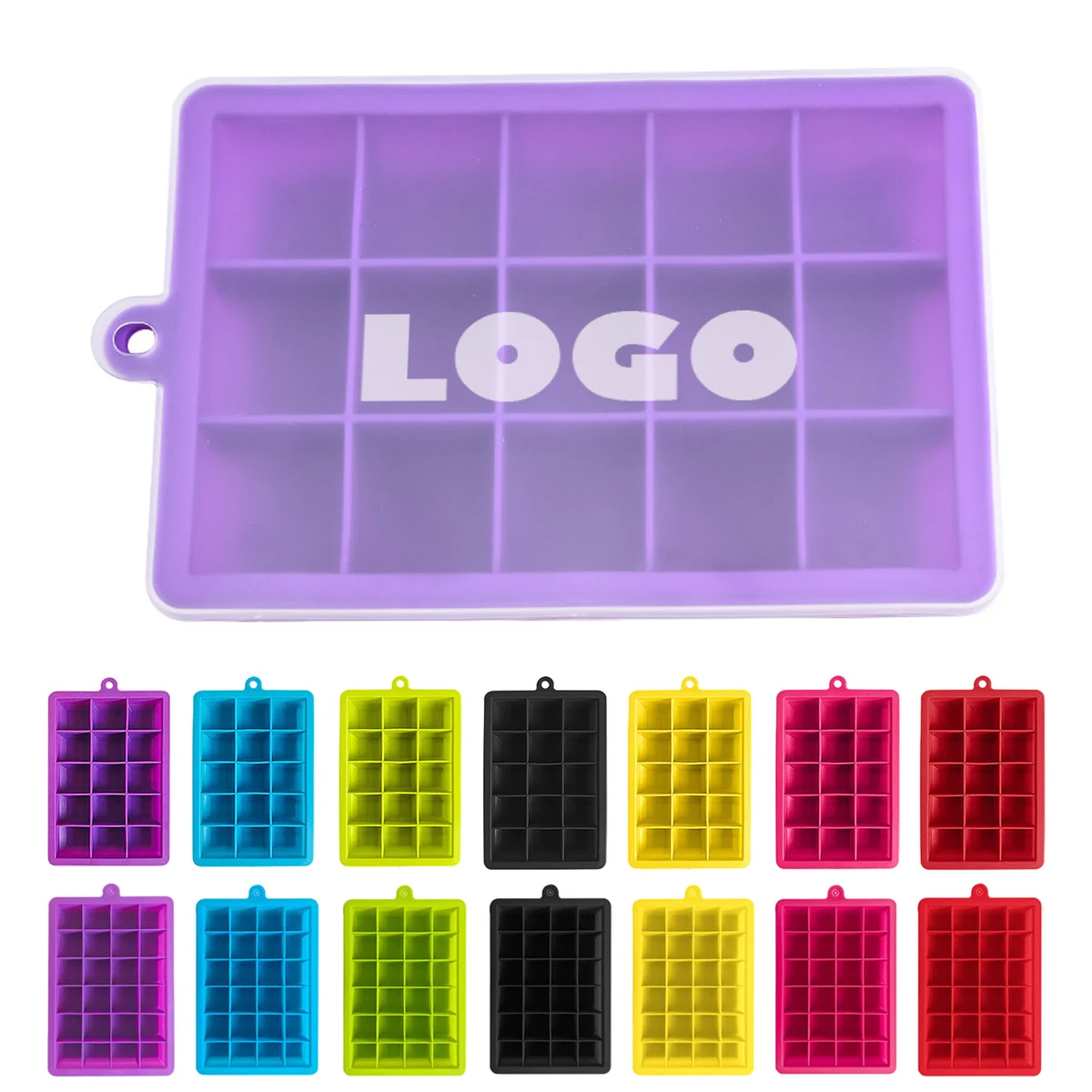 Silicone Ice Cube Trays With Removable Lid 1