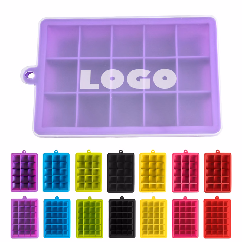 Silicone Ice Cube Trays With Removable Lid