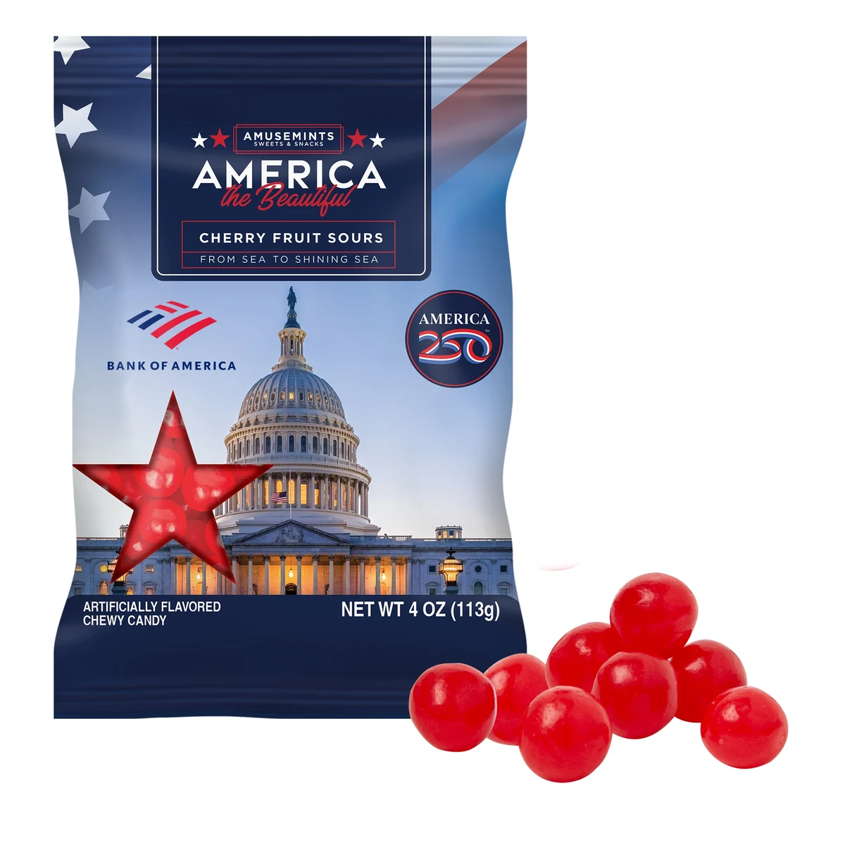 America 250- 4oz. Digibag-Cherry Fruit Sours 1