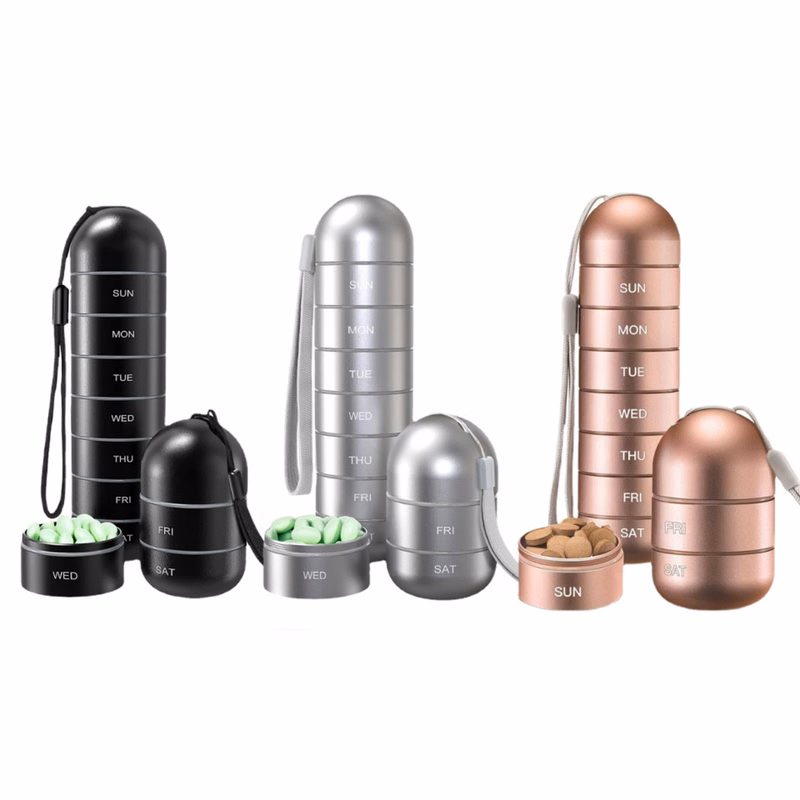 Stackable Aluminum Pill Organizer