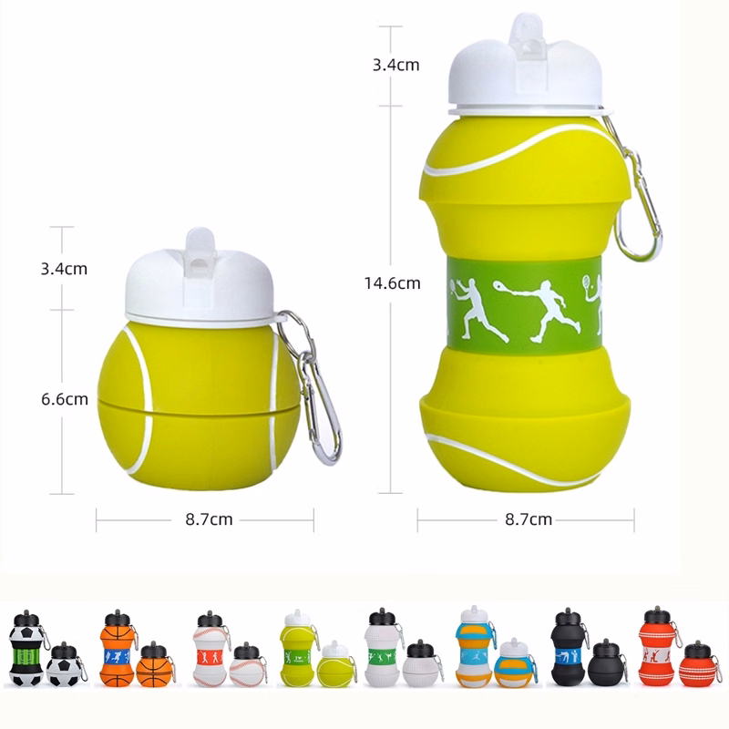 Custom Collapsible Tennis Sports Water Bottle