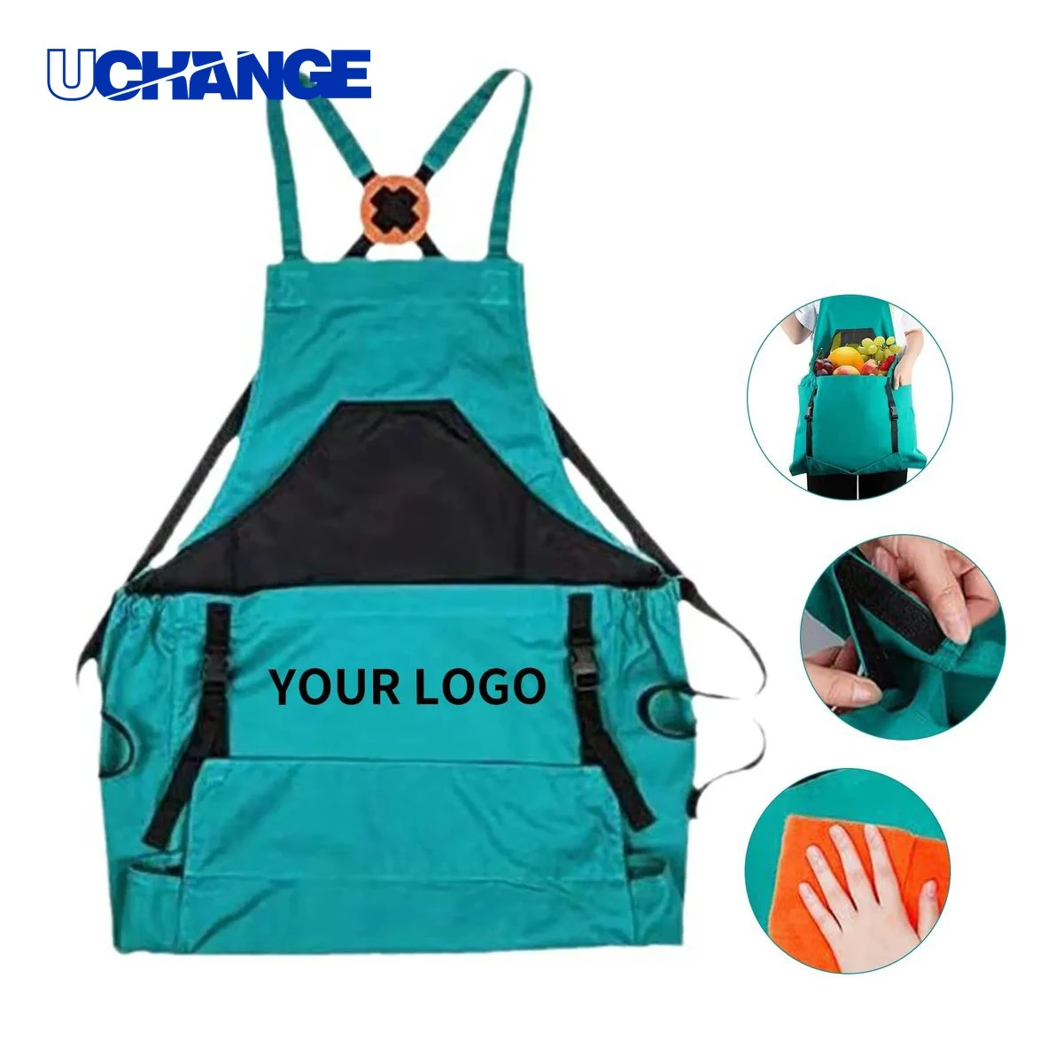 Canvas Gardening Apron with Waterproof Pocket for Outdoor Work 1