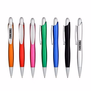 Click Activated Ballpoint Pen With Elegant Barrel Design