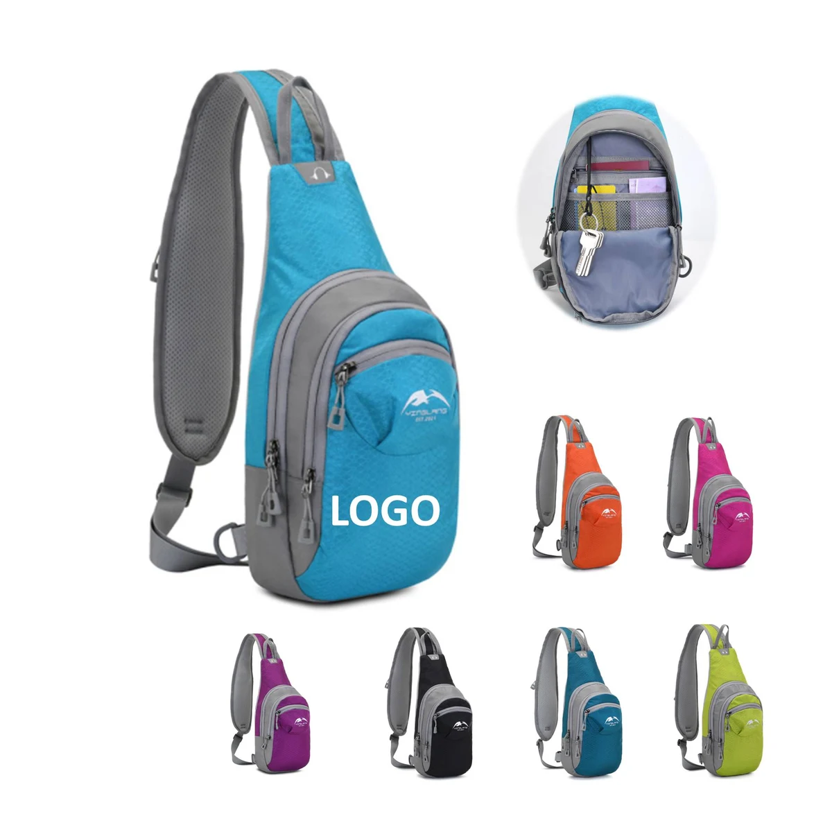 Waterproof Crossbody Sling Hiking Shoulder Bag 1