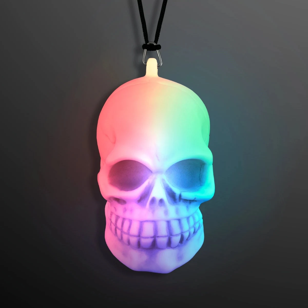 LED soft skeleton skull bead necklace 1