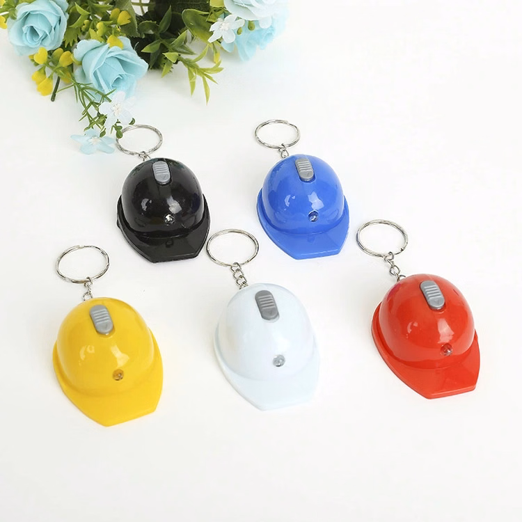 Mini Multi-functional Helmet Flashlight Building Key Chain