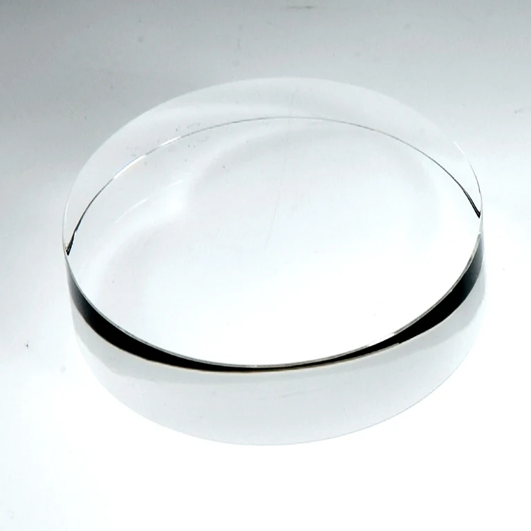 Round Clear Optic Optic Crystal Paperweight | Large Award 1