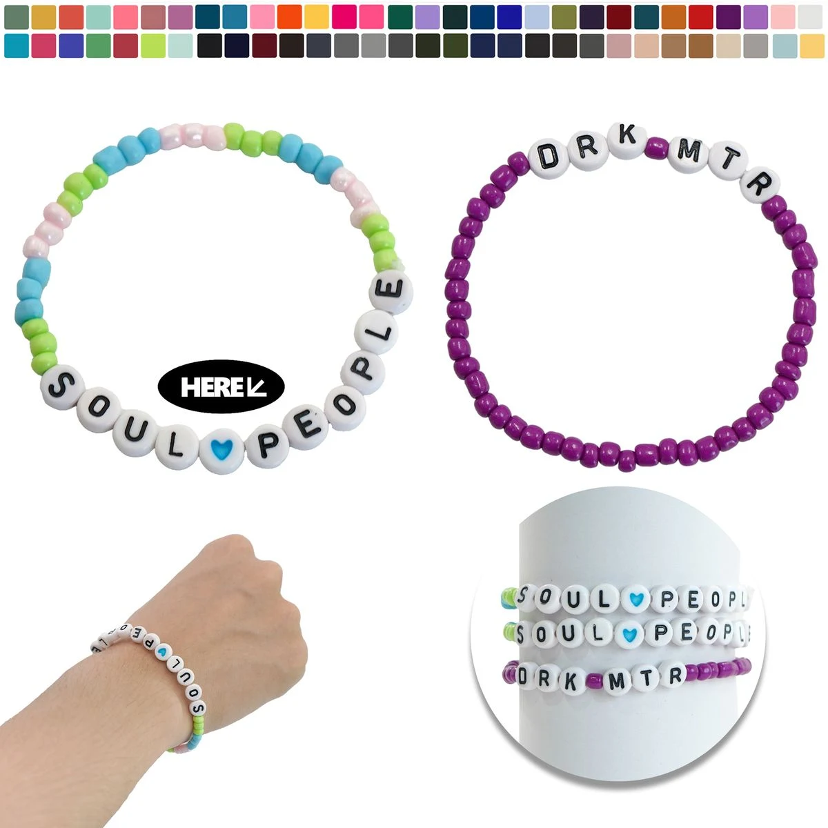 Letter Beaded Bracelet Kit DIY Colorful Jewelry 1