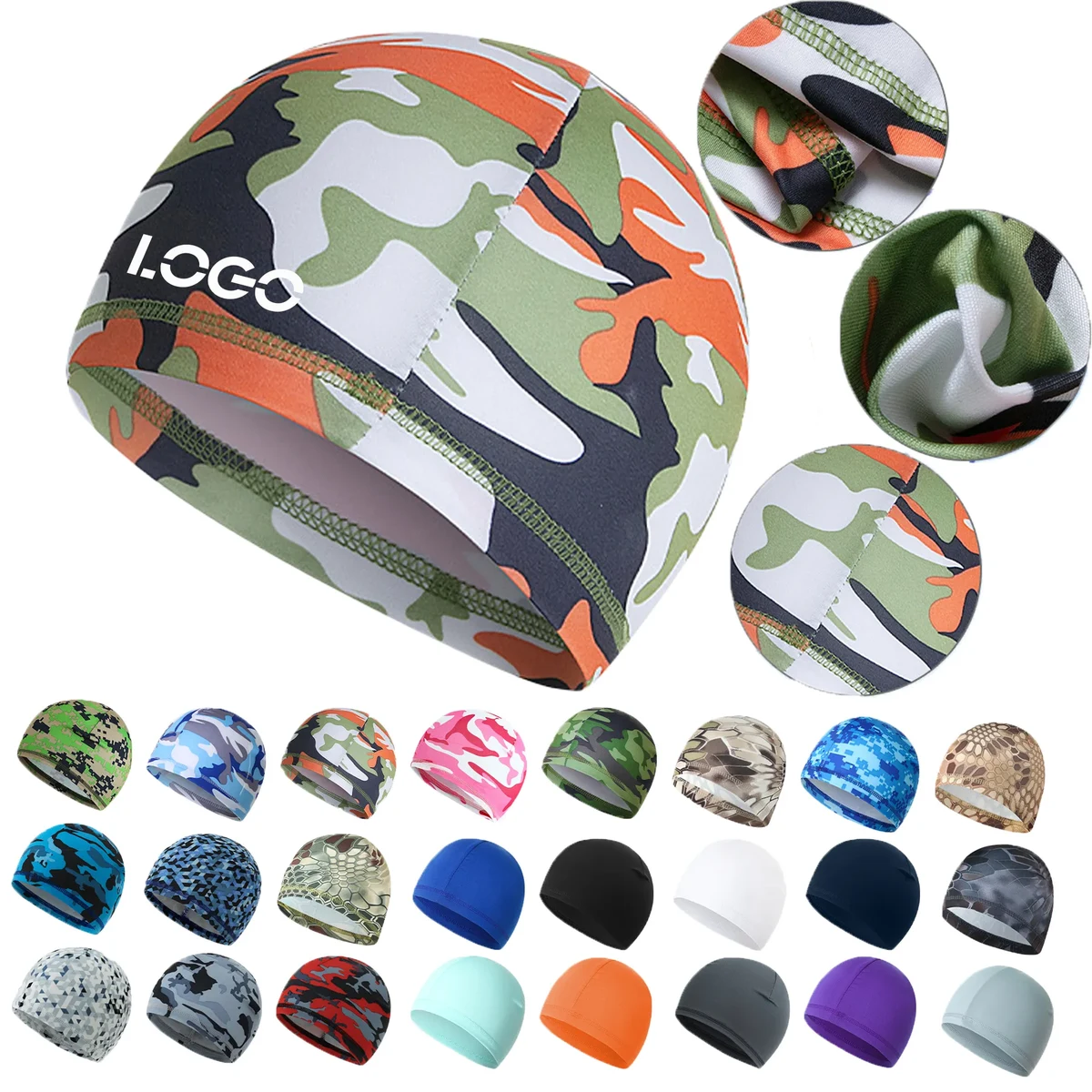 MOQ 50 Ice Silk Cycling Sun Protection Cap Helmet Liner 1