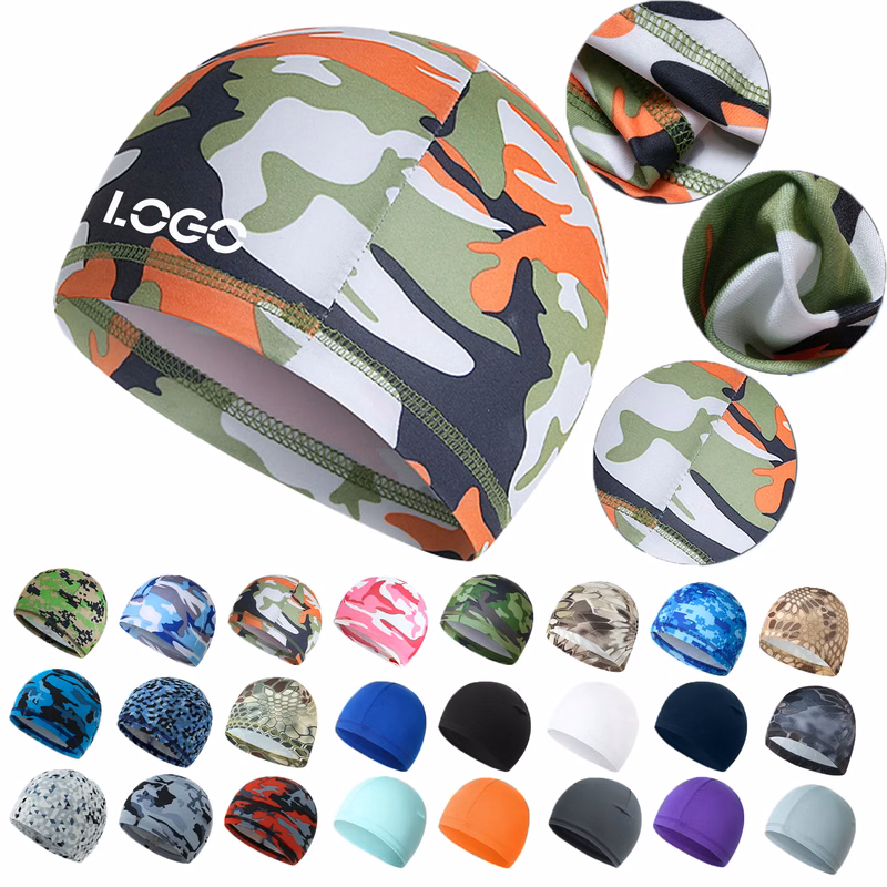 MOQ 50 Ice Silk Cycling Sun Protection Cap Helmet Liner