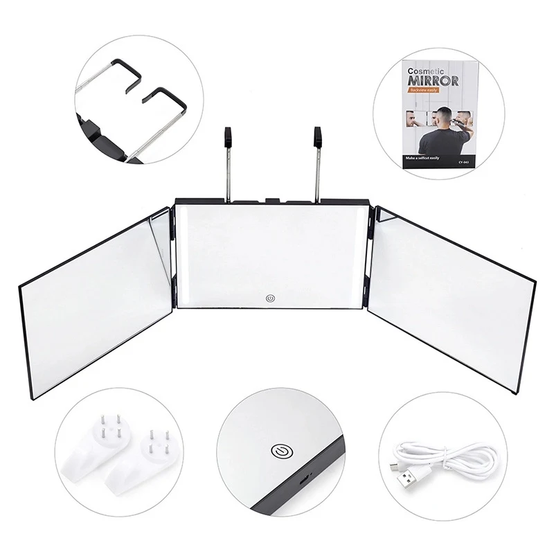 Bathroom Hanging Tri-Fold Mirror 1