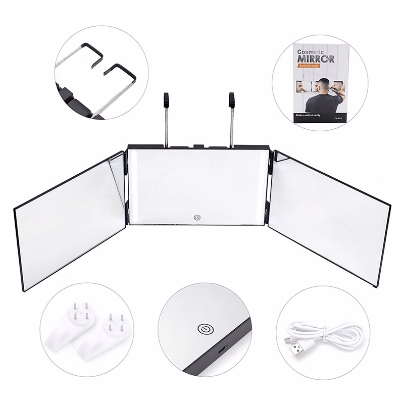 Bathroom Hanging Tri-Fold Mirror