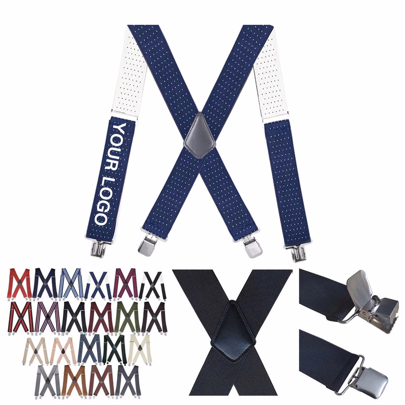 Heavy Duty X Back Suspenders for Pants or Jeans