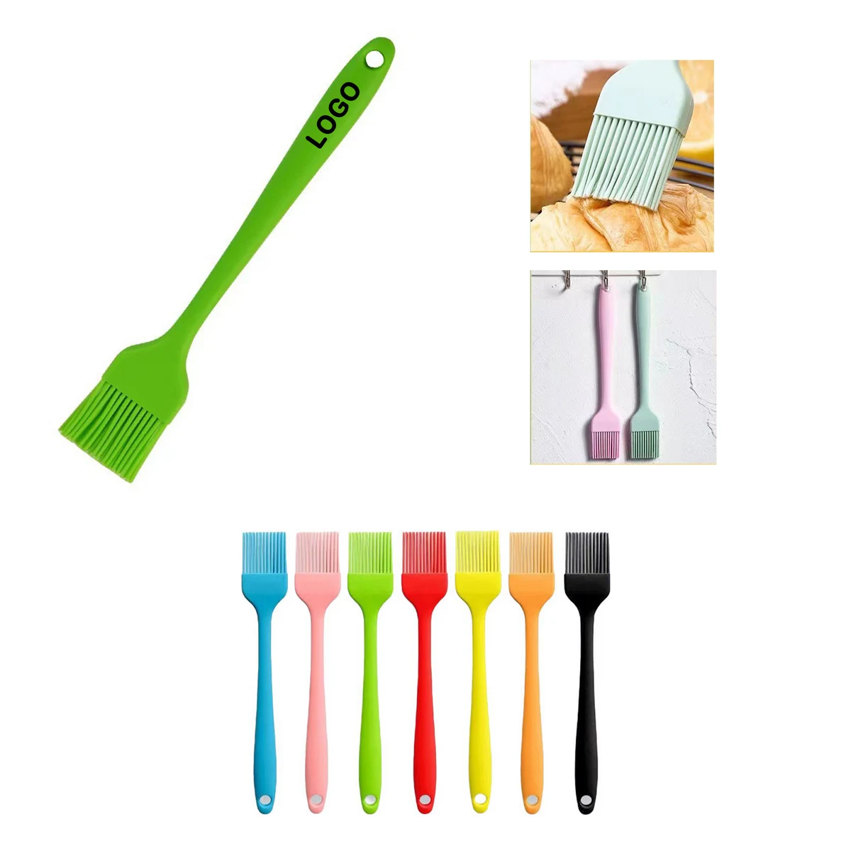 Custom Color Logo High Temp Silicone Basting Brush MOQ 50 1
