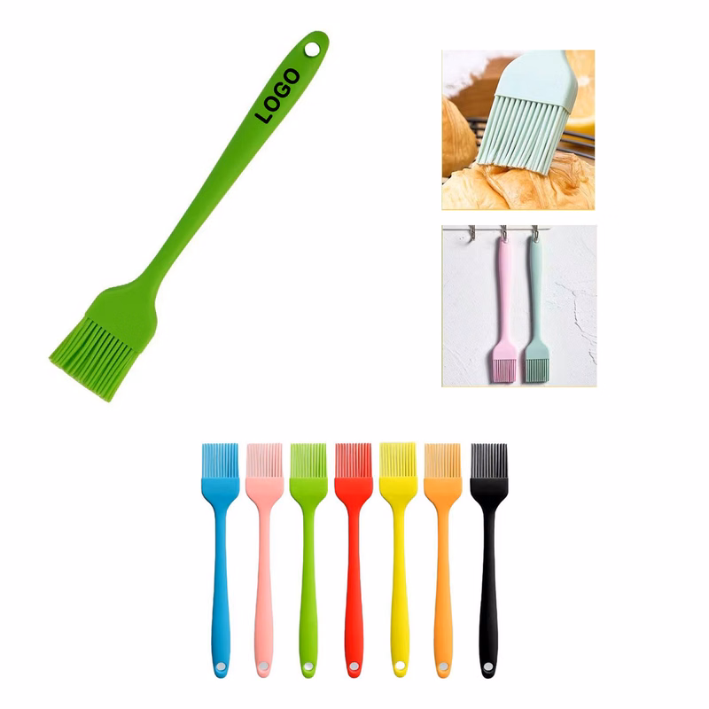 Custom Color Logo High Temp Silicone Basting Brush MOQ 50