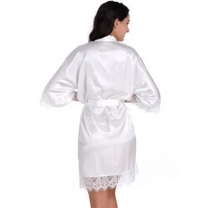 Women V Neck 3/4 Sleeve Nightgown 1