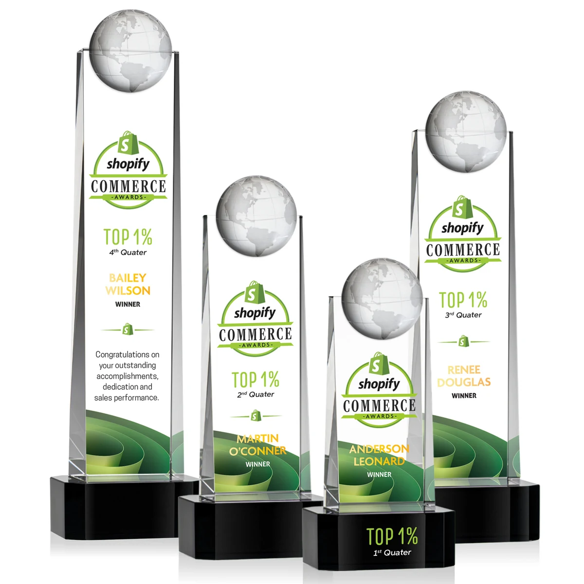 Sherbourne Globe VividPrint™ Award - Black 1