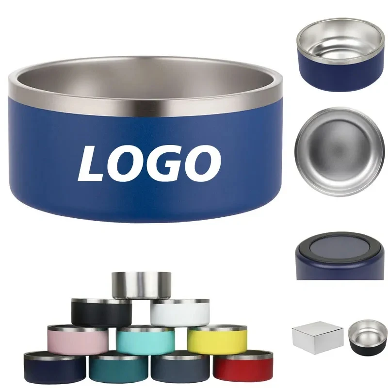 64 oz Non Slip Stainless Steel Dog Bowl 1