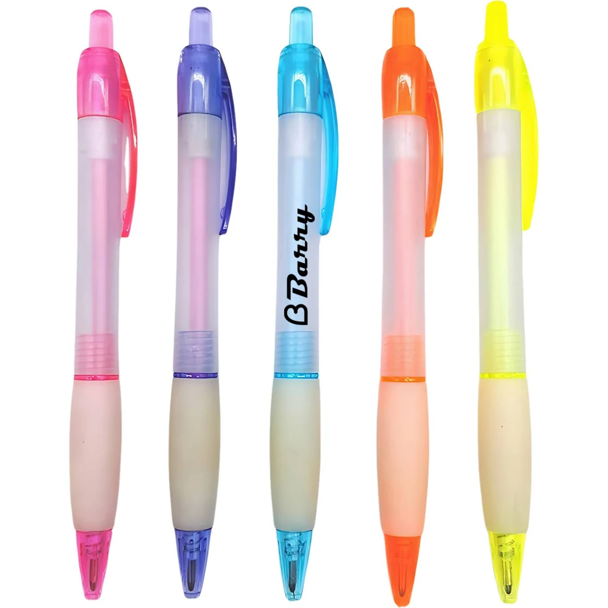 Frosted Plastic Retractable Ballpoint Pen 1