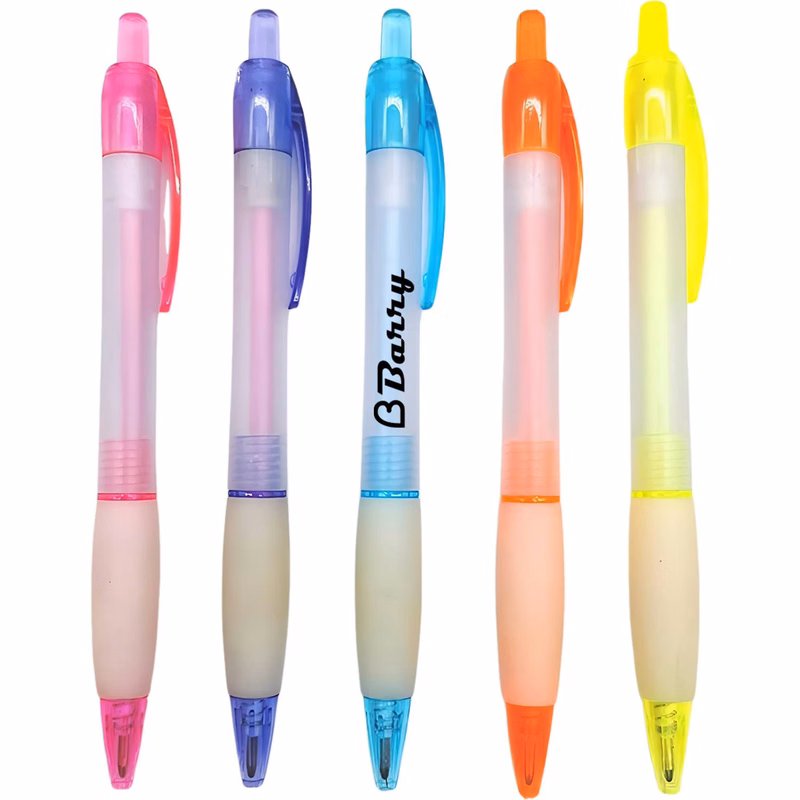 Frosted Plastic Retractable Ballpoint Pen