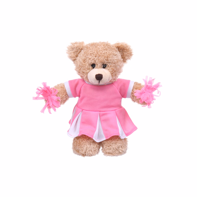 Soft Plush Tan Bear in Cheerleader Outfit