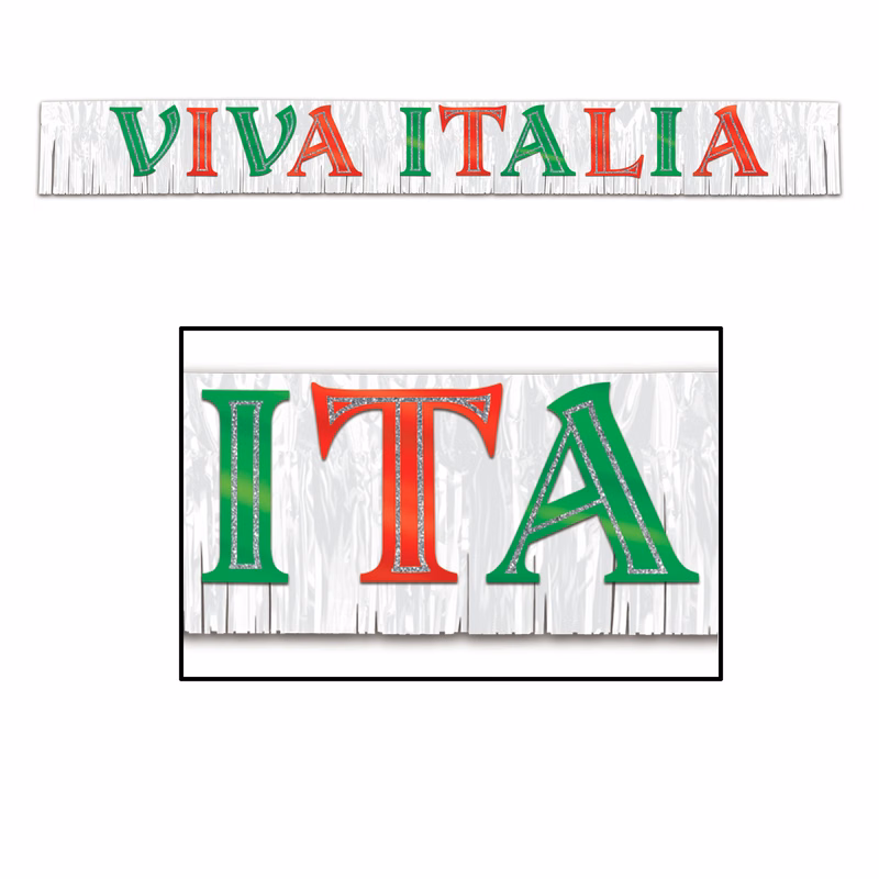 Metallic Viva Italia Banner