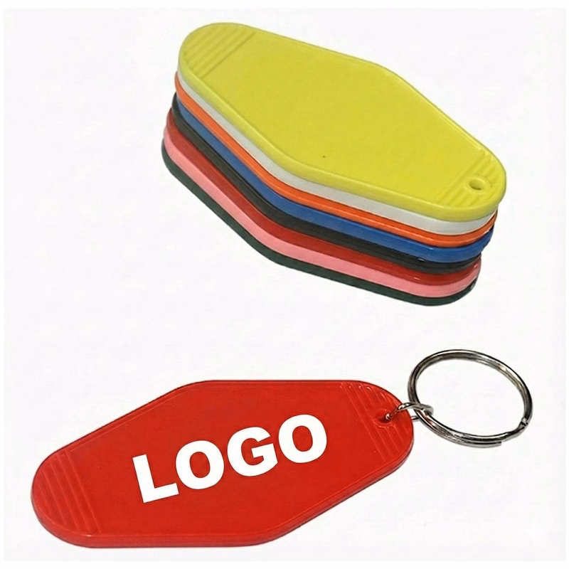 Vintage Motel Style ABS Plastic Key Chain Tag