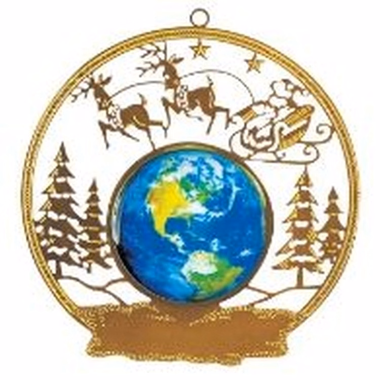 Express Santa Traveling Holiday Ornament - 3 Day Production