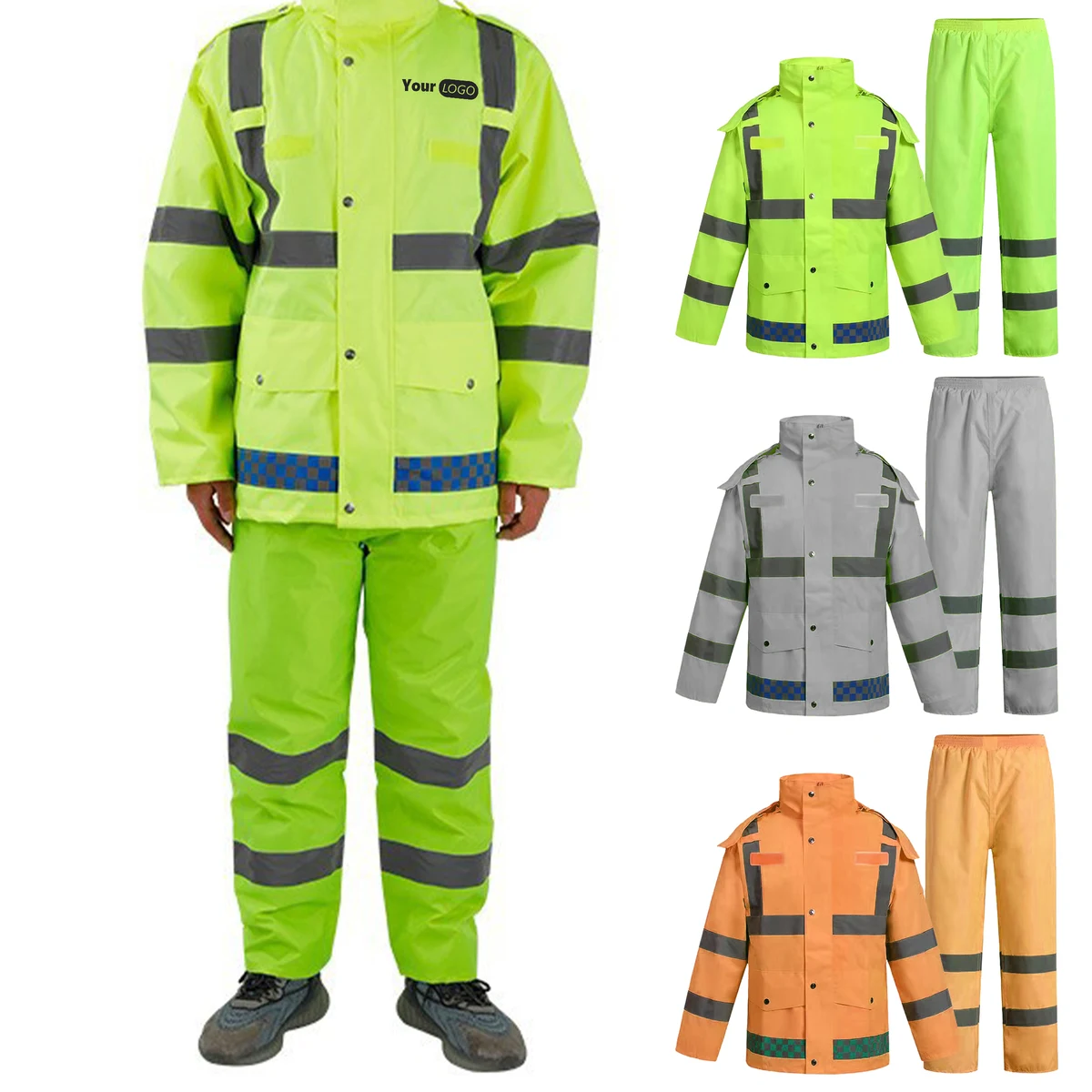 Polyester Waterproof Safety Rain Gear 1