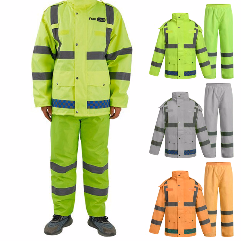 Polyester Waterproof Safety Rain Gear